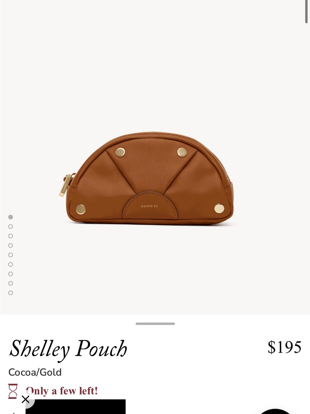Hammitt Shelley Pouch Cocoa/Gold - Picture 6 of 7